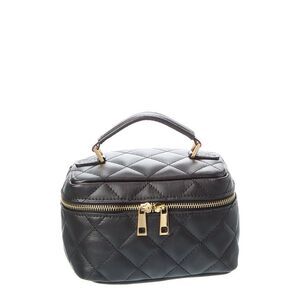 Persaman New York Mia16 Quilted Leather Vanity Bag, Black